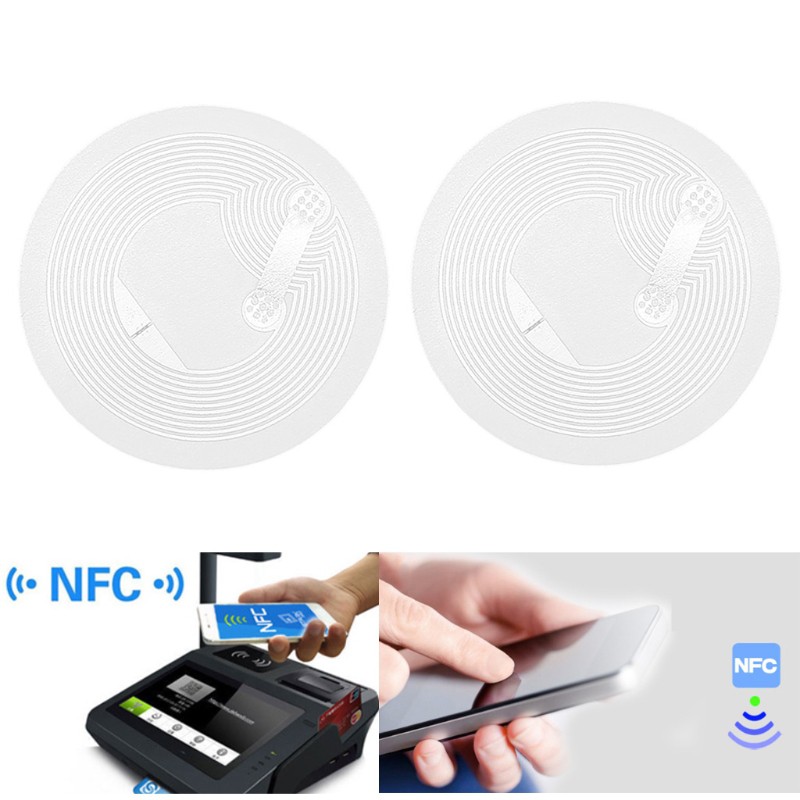 Set 10 Sticker NTAG215 NFC dán thẻ từ dùng kiểm soát truy cập
