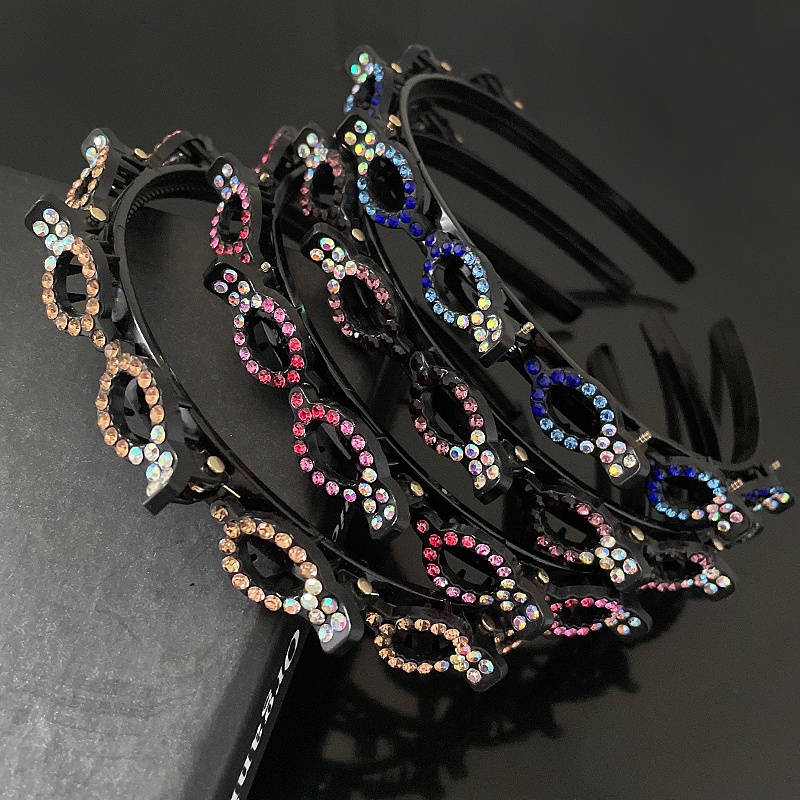 Băng Đô Cài Tóc Hai Lớp Bằng Nhựa Thời Trang Dành Cho Nữ