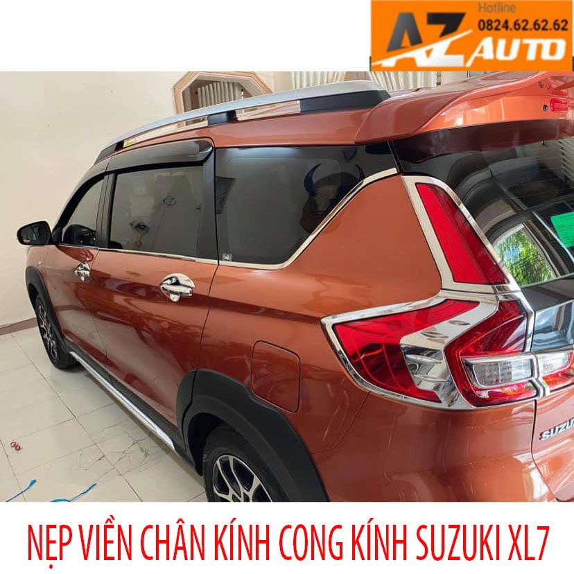 Nẹp viền chân kính, cong kính xe Suzuki XL7 2020-2022 chất liệu inox cao cấp