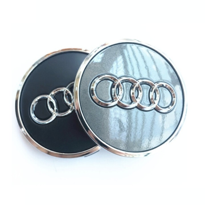 Logo chụp mâm bánh xe ô tô Audi Q7 AUD77 đường kính 77cm