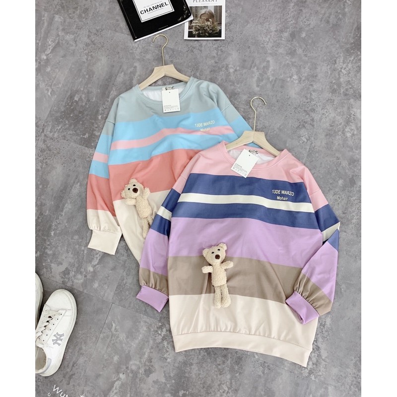 Áo nỉ Gấu Phối màu