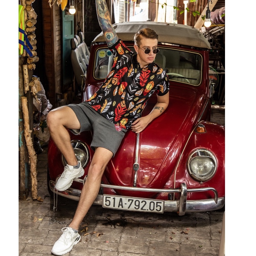 Quần Shorts Nỉ JustMen Thêu Logo SS22