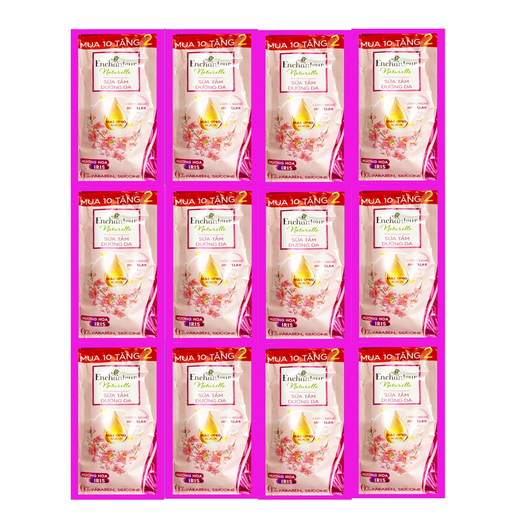 Sữa tắm thư giãn hương nước hoa  Enchanteur Naturelle 12 gói/dây
