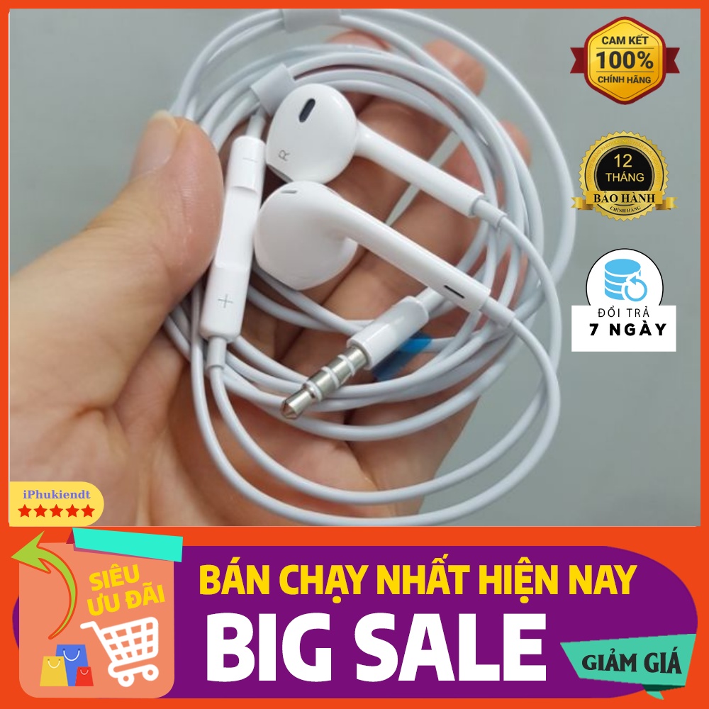 Tai nghe dây chân 3.5mm sử dụng được cho các dòng điện thoại iphone android chui tròn