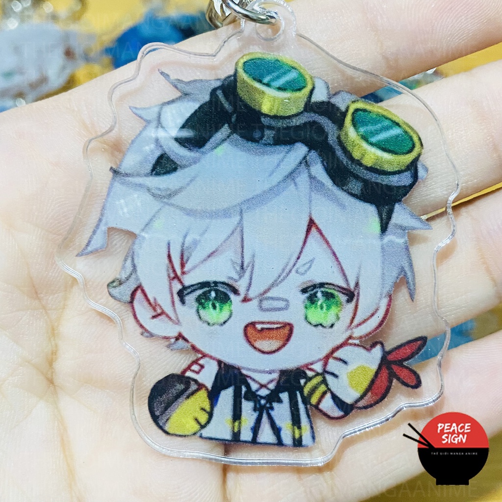 (Mica trong acrylic) Móc khóa GENSHIN IMPACT ver ĐẦU TO game anime chibi xinh xắn