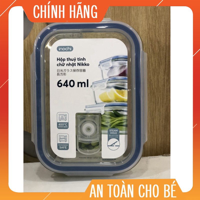 Combo 2 hộp thủy tinh chữ nhật inochi 640ml (tiêu chuẩn Nhật Bản) (tiêu chuẩn Nhật Bản)