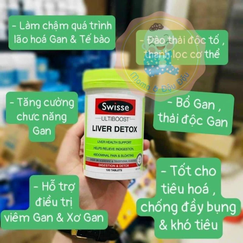 Viên uống bổ gan thải độc gan giải độc gan SWISSE LIVER DETOX , hộp 120 viên