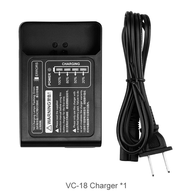 Sạc pin Godox VC-18 cho Godox V850/V860 Series