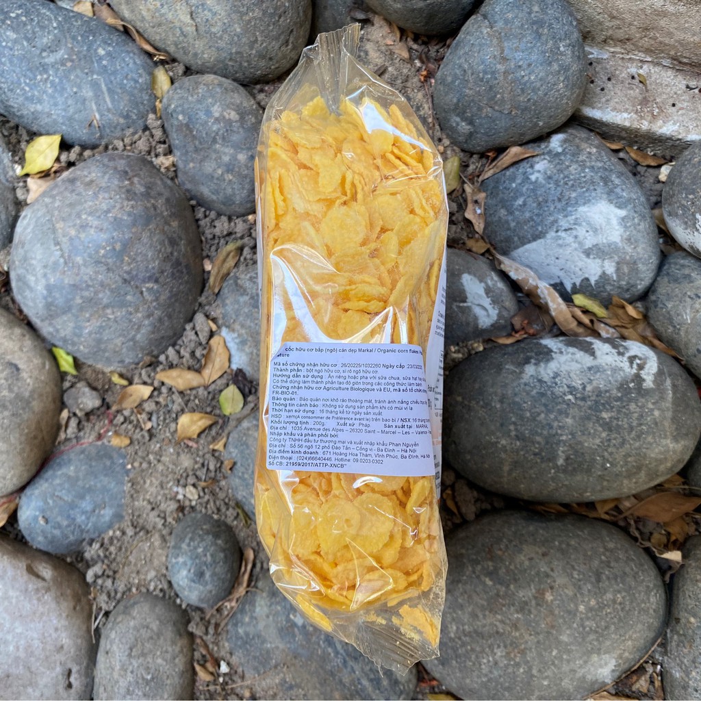 Date 20/8/2022 - Ngũ cốc hữu cơ bắp (ngô) cán dẹp Markal 200g