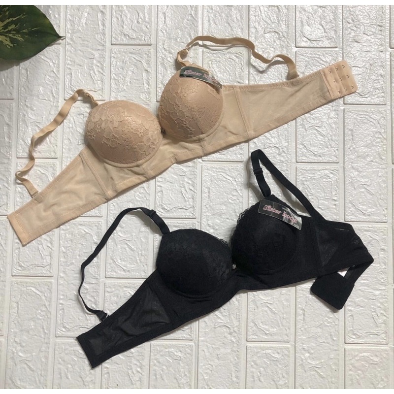 Áo ngực Thái Lan Sisterhood 2337 cup A mut nhiều bra ôm lưng chất ren cao cấp 3 móc nối