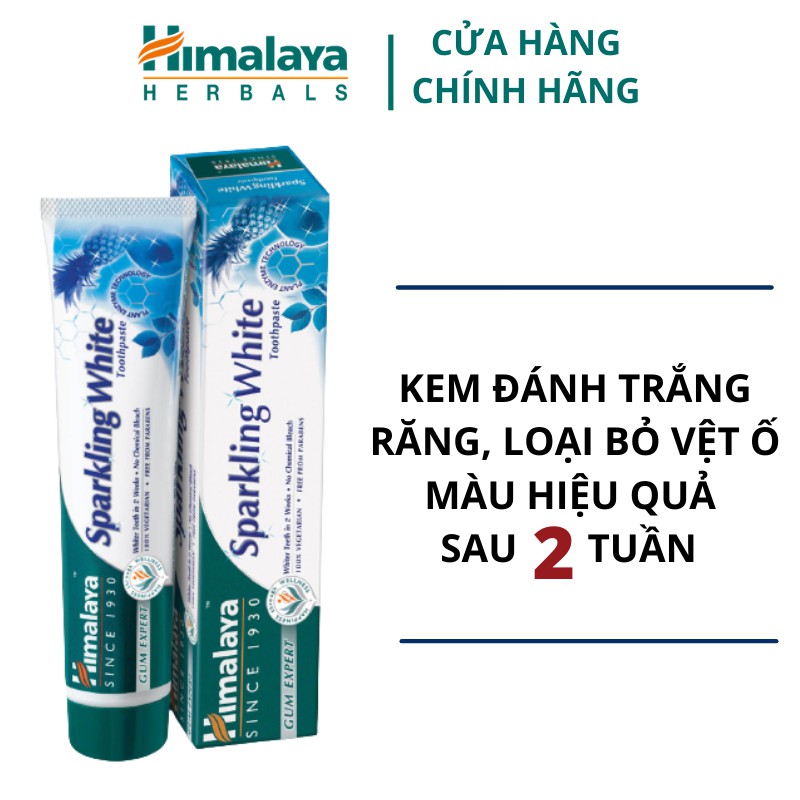 Kem đánh răng trắng sáng lấp lánh Himalaya Sparkling White Toothpaste 100g