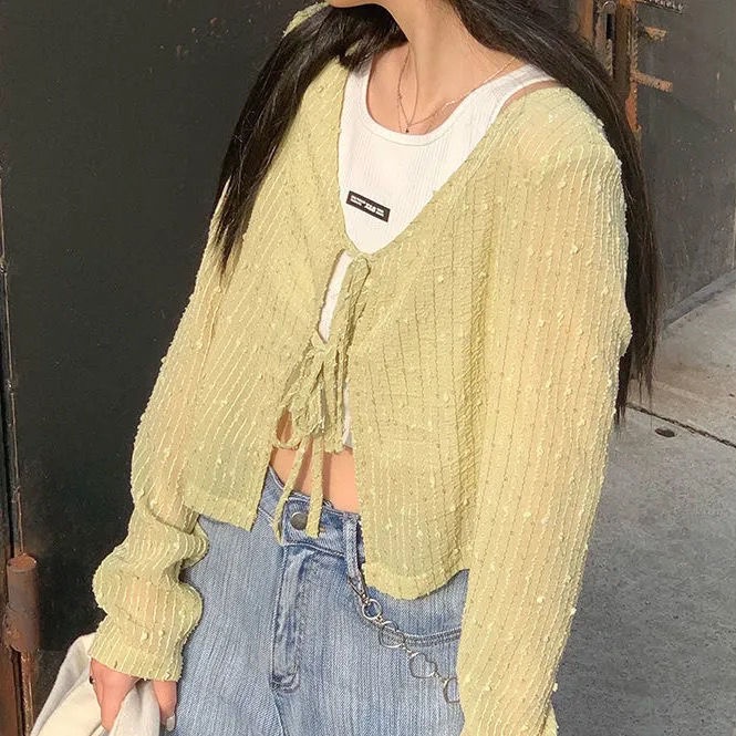 Áo Kiểu Cổ Chữ V Thiết Kế Mỏng Phong Cách Hàn Quốc Thời Trang Mùa Xuân 2022 Mới