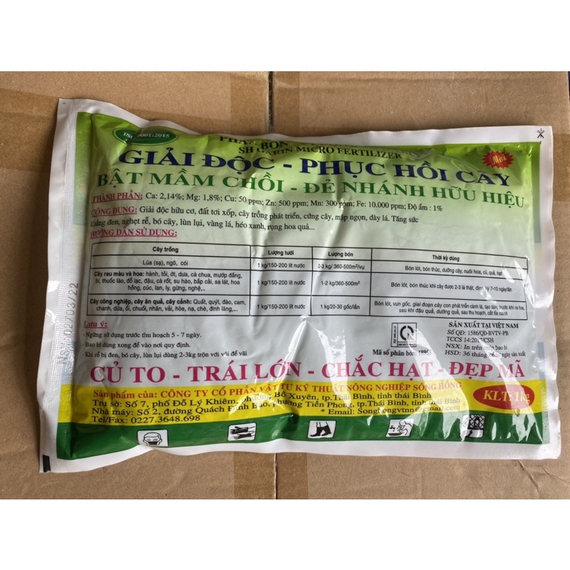 1kg Vua Ra Rễ - Bật mầm chồi, đẻ nhánh , giải độc, phục hồi cây-  chịu rét, nắng hạn, ngập úng - phân bón vi lượng