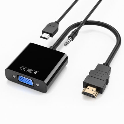 Đầu chuyển đổi HDMI sang VGA 1080P cho PC Laptop Tablet HDTV