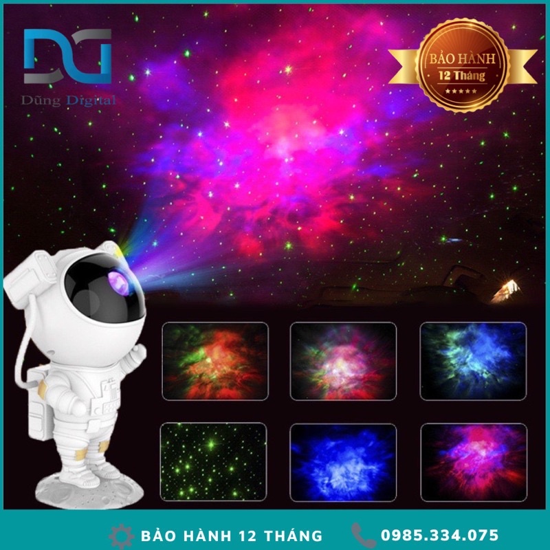 Đèn Phi Hành Gia Chiếu Bầu Trời Sao Galaxy Đổi Màu Trang Trí Phòng Ngủ Và Phòng Bay.
