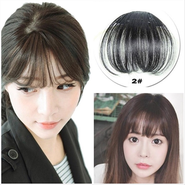 Kẹp Tóc Giả Mái Thưa Không Mai Bằng Sợi Tơ Nhân Tạo