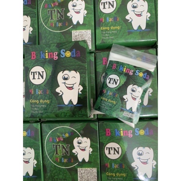 Baking soda mix bạc hà sỉ. bột trắng răng