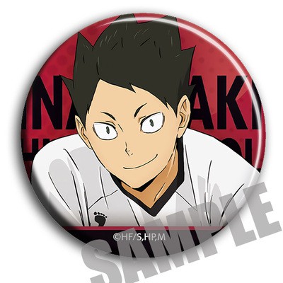 Huy hiệu cài áo IN HÌNH Haikyuu!! Vua bóng chuyền ver red anime chibi dễ thương