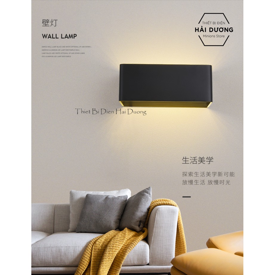 Đèn hắt tường decor 2 đầu hình khối chữ nhật TN175 LED 10cm/20cm/30cm/40cm - Energy Green Lighting - Bảo hành 1 năm