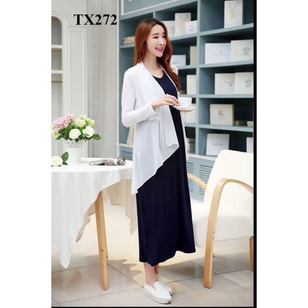 Aó cardigan voan tay dài đen | BigBuy360 - bigbuy360.vn