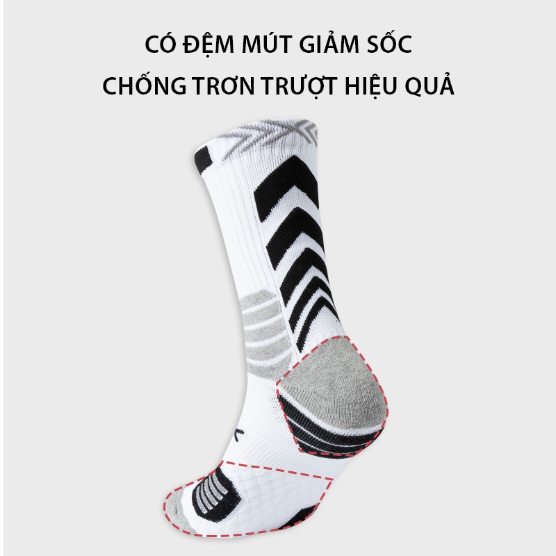 Tất Thể Thao Cổ Cao Chuyên Nghiệp AOLIKES Thông Thoáng Thấm Hút Mồ Hôi Bảo Vệ Gót Chân