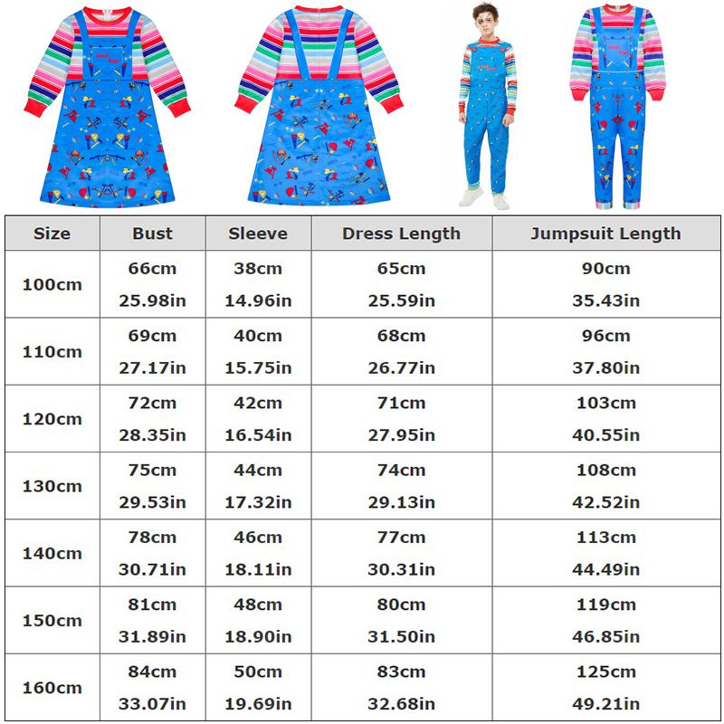 boys Christmas Bride of Chucky Costume for Kids Funny Party Child's Play 3 Cosplay Buddi Carnival Halloween Children