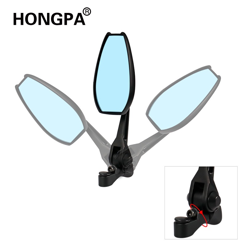 2 Gương Chiếu Hậu 8/10mm Màu Xanh Dương Cổ Điển Cho Xe Mô Tô Cafe Racer Retro