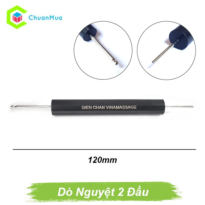 Cây Dò Huyệt 2 Đầu - Dụng Cụ Diện Chẩn ( Phụ Kiện VinaMassage Giọt Mưa Sương Nhất Dương Chỉ Điện Chấn Nhấn Chân Huyệt )