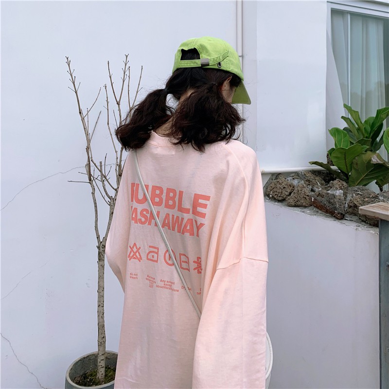 SUXI Áo Thun Nữ Dài Tay Cổ Tròn Thời Trang Hàn