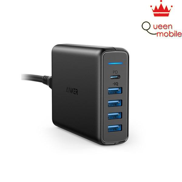 Sạc Anker 5 Cổng 60w, USB-C with Power delivery [PowerPort Speed 5]