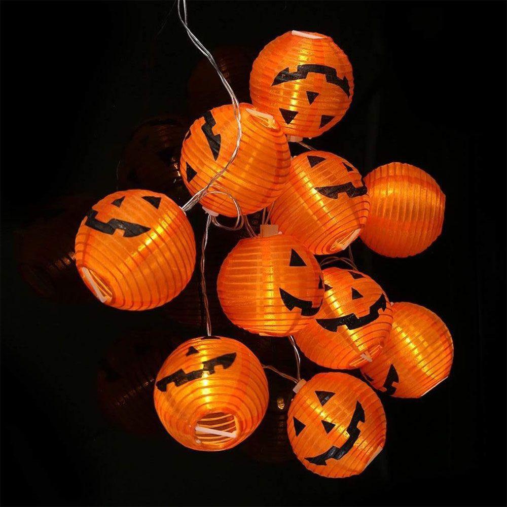 Bộ 10 Đèn Led Hình Quả Bí Ngô Dùng Trang Trí Halloween