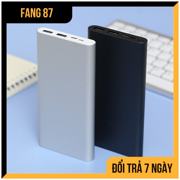 Sạc dự phòng Xiaomi 10000mAh Gen 2 có đèn báo(màu ngẫu nhiên). Chất liệu hợp kim nhôm.