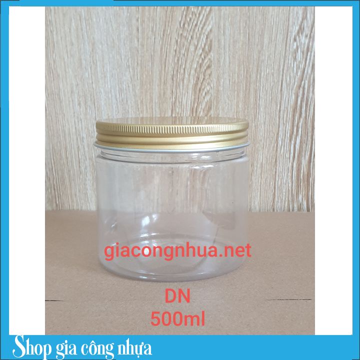 Hũ PET Nắp Vặn Nhôm 500ml Đựng Thực Phẩm Đồ Khô Ngũ Cốc