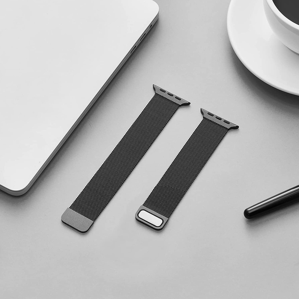 Dây Đeo Inox Milanese Cho Đồng Hồ Thông Minh 45Mm 44Mm 42Mm 38Mm 40Mm 42Mm Series 7 6 SE 5 4 3