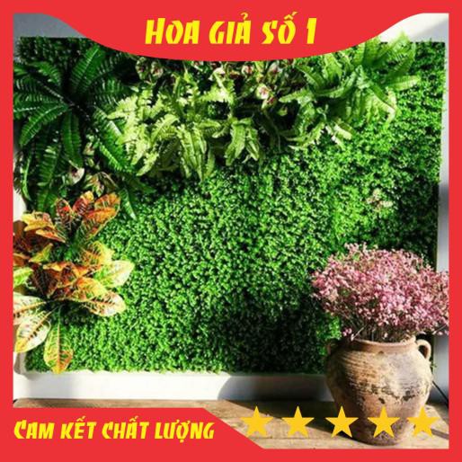 Cỏ Cải Xoong, Thảm cỏ nhân tạo, nhựa giả size 60*40cm, trang trí tường, decor sự kiện