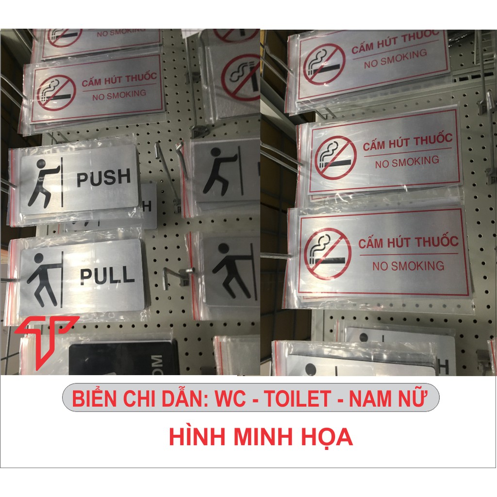 Chỉ dẫn nhà vệ sinh, biển chi dẫn WC, toilet cao cấp