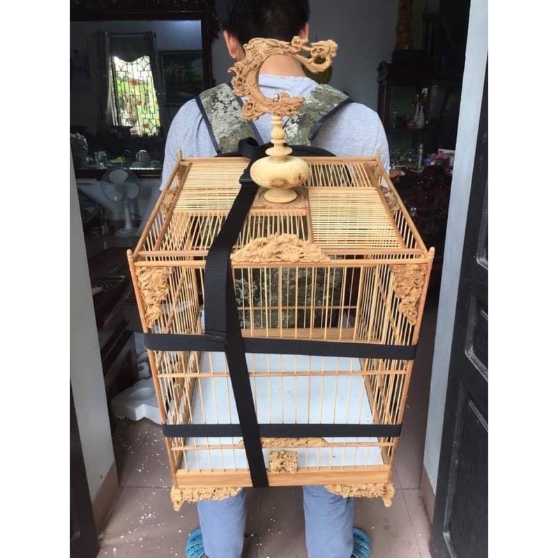 Balo lồng chim Milody balo đeo lồng chim tiện lợi có dây tùy chỉnh kích cỡ dễ sử dụng