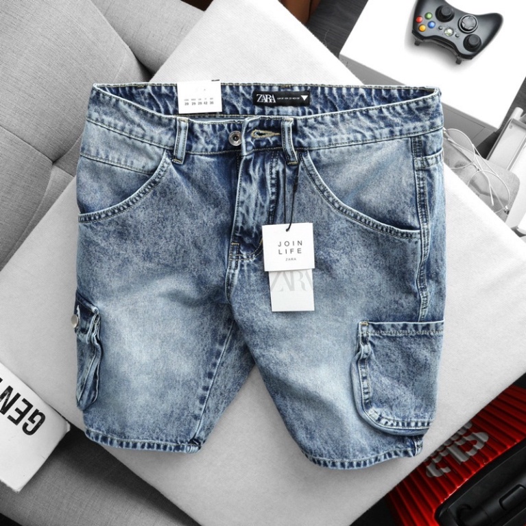 QUẦN SHORT JEAN TÚI HỘP VẢI DƯ VNXK CHÍNH HÃNG