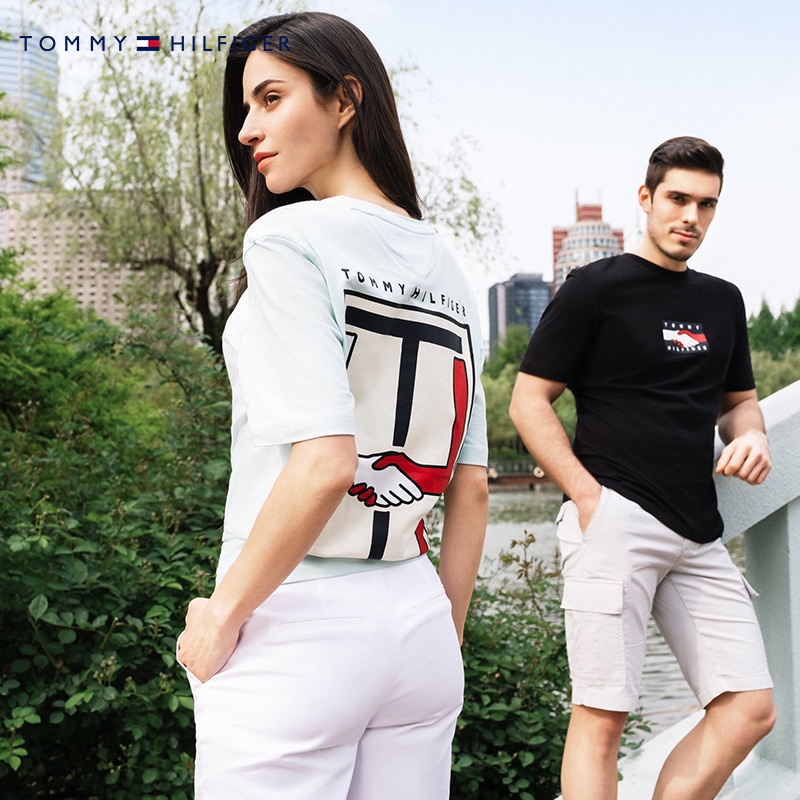 Áo thun cổ tròn chất liệu cotton in họa tiết cổ điển thời trang cho nam và nữ size S-5XL