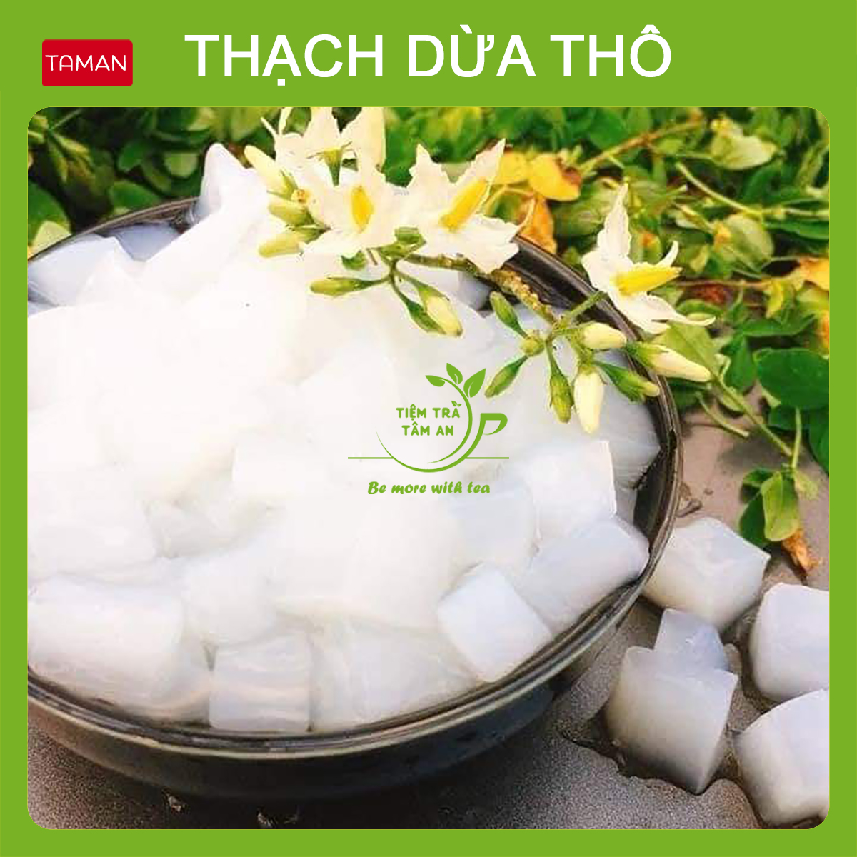 Sỉ 1kg Thạch dừa thô - Thạch dừa thô Bích Liên Dương - Thạch dừa thô Minh Tâm tặng hương dừa