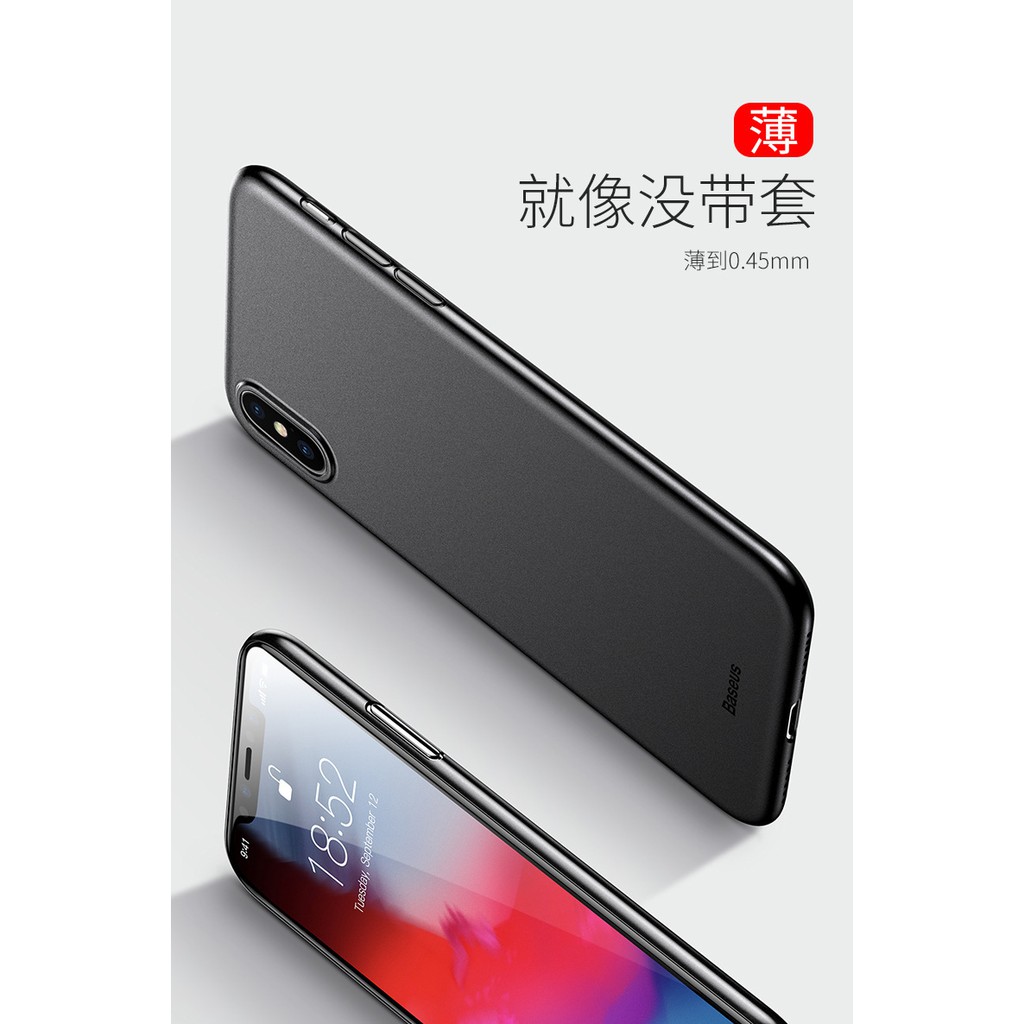 Ốp lưng Siêu mỏng, Chống bám vân tay Baseus Wing Case cho iPhone XR & Xs Max