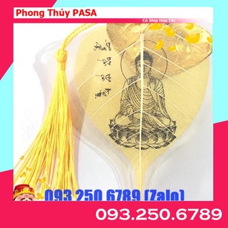 Lá bồ đề tâm phật, được chế tác từ lá bồ đề thật, mang lại may mắn bình an