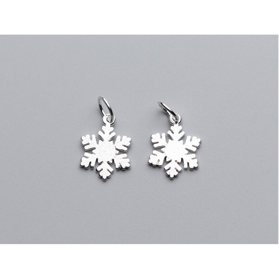 Charm bạc bông tuyết mặt treo 2