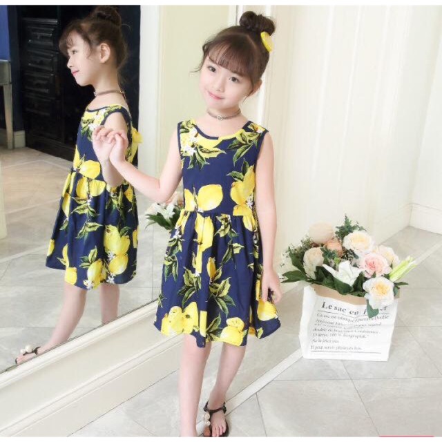 Váy công chúa bé gái Chanh Leo 100% cotton sang chảnh