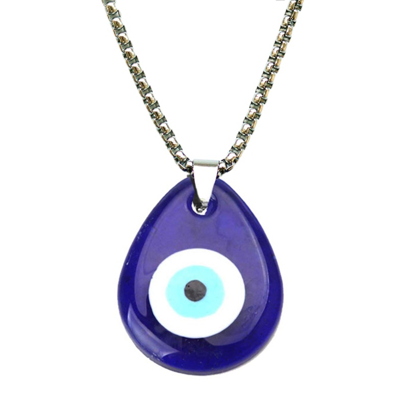 Flgo Vòng cổ Thổ Nhĩ Kỳ Bằng Hợp Kim Bạc Hình Mắt Quỷ Bảo Vệ Cổ