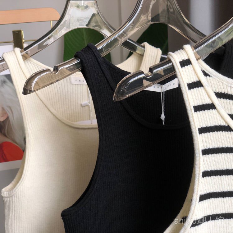 Áo Thun Cotton Ngắn Không Tay Họa Tiết Kẻ Sọc In Chữ Lisa21 Thời Trang Mùa Hè Cho Nữ | BigBuy360 - bigbuy360.vn