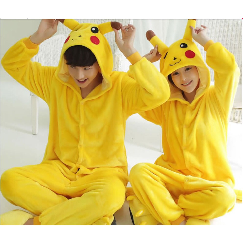 (Hàng Sẵn, Loại Đẹp) Bộ Đồ Pikachu, Bộ Đồ Liền Thân Pikachu Đáng Yêu