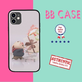 Ốp iphone tinh nghịch ốp lưng chú ủn mập đi shoping  dành cho Iphone 5 đến 12 Promax PIG20210034