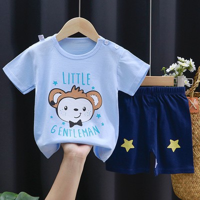 (CÓ SẴN) Bộ đồ cộc tay QUẢNG CHÂU  cho bé mẫu B70- LITTLE GENTLE MAN