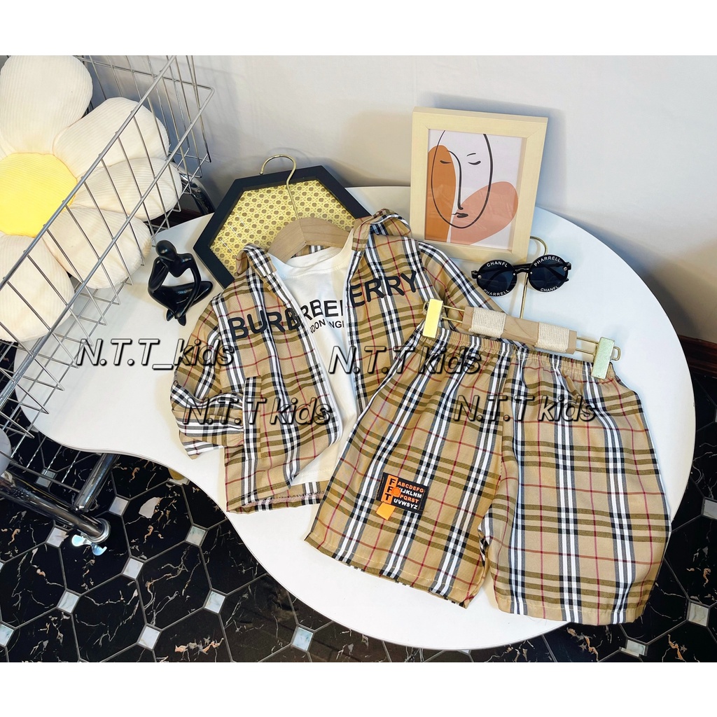 8/30kg SÉT B B R 3 CHI TIẾT CHO BÉ TRAI BÉ GÁI MẶC HÈ THU CỰC CHẤT